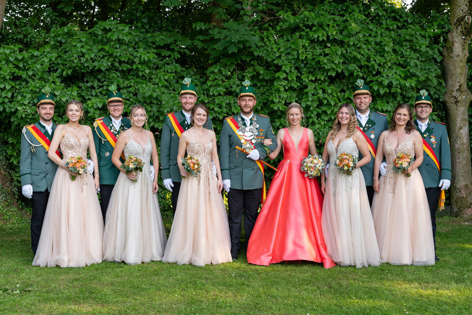 Königspaar &amp; Hofstaat aus dem Jahre 2023.