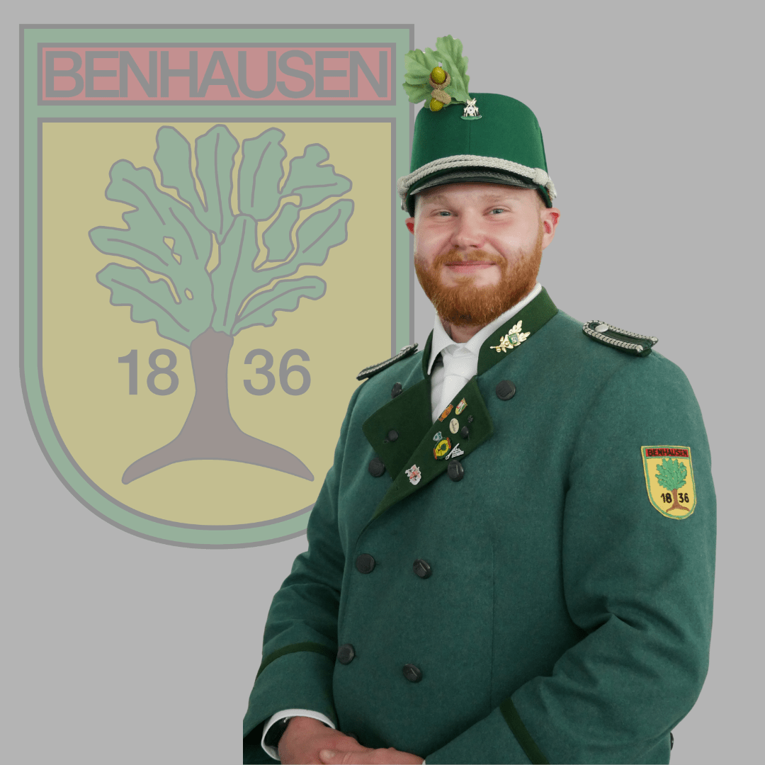 Unteroffizier der Ost-Kompanie im Schützenverein Benhausen e.V. Stian Hellmig.