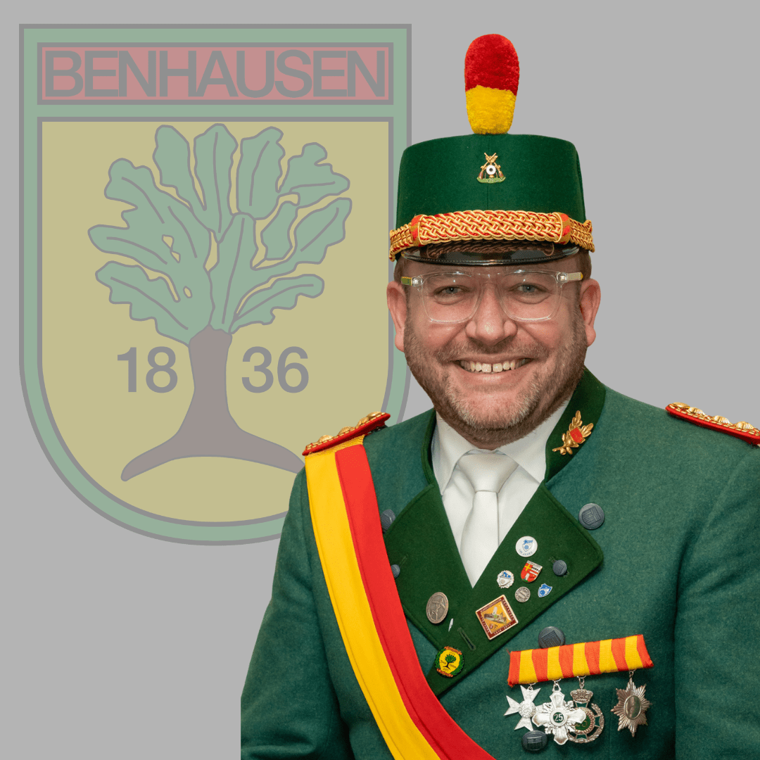Hauptmann der West-Kompanie im Schützenverein Benhausen e.V. Tobias Driller.