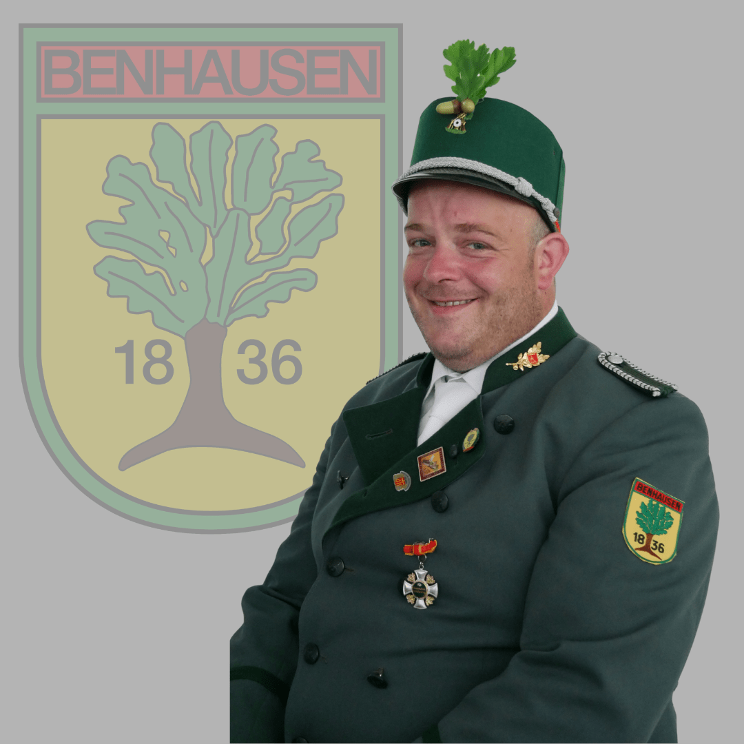 Stabsunteroffizier der West-Kompanie im Schützenverein Benhausen e.V. Nils Frücht.