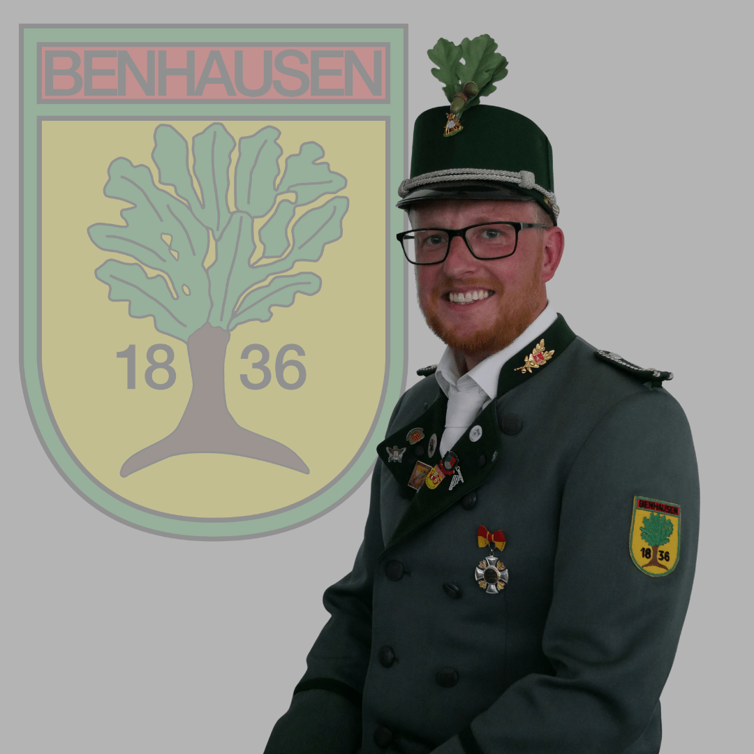 Stabsunteroffizier der West-Kompanie im Schützenverein Benhausen e.V. Christian Halsband.
